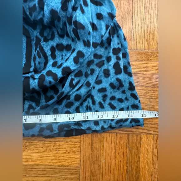 D&G Dolce & Gabbana Silk Teal & Black LEOPARD Print Knee Length Pencil Dress - Picture 11 of 15
